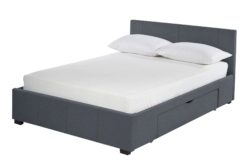 Hygena Lavendon Kingsize 2 Drawer Bed Frame - Grey